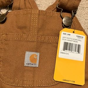 Toddler Boys’ Carhartt Flannel-Lined Overalls